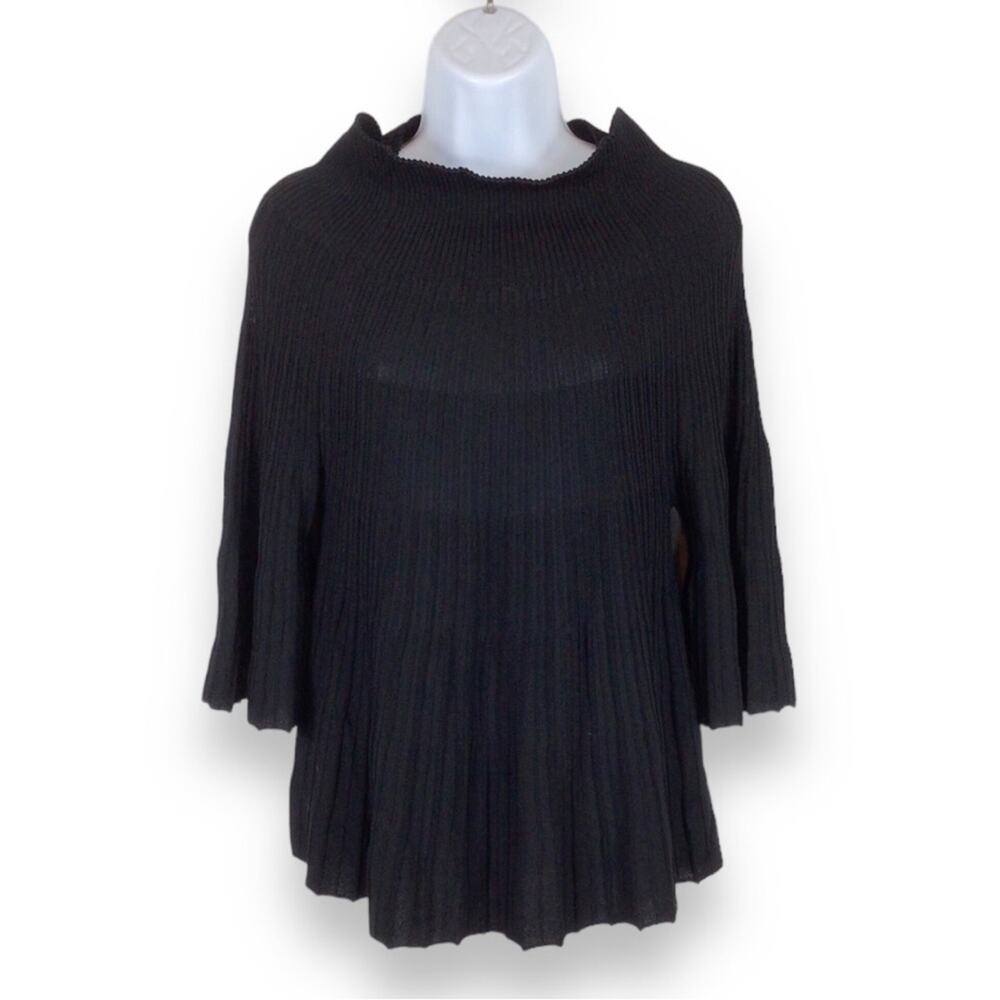 Liviana Conti Pleated Swing Sweater Bell Sleeves size S
